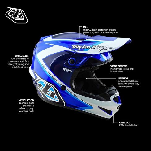 Troy Lee Designs GP Anarchy Adult Offroad Motocross Dirt Bike ATV Powersports Racing Full Face Helmets Lightweight Ventilated Men Women in Saudi Arabia