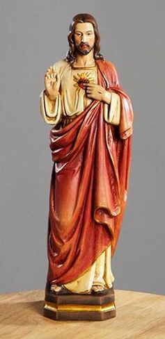 12" Val Gardena Sacred Heart Statue in Saudi Arabia