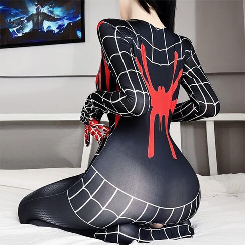 Women's cosplay Super Spider Girl Hero Teddy Underwear Japanese Anime One Piece Tight Top in Saudi Arabia