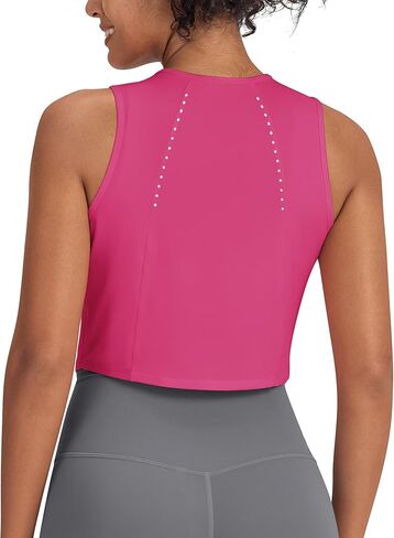 G4Free Lightweight Workout Tank Tops for Women Fast Dry Athletic Gym Crop Top Sleeveless Running Shirts in Kuwait