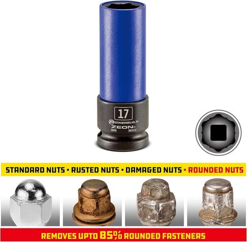 Powerbuilt 13/16 in. Zeon Lug Nut Socket Set for Damaged Lug Nuts - 941431M in Saudi Arabia