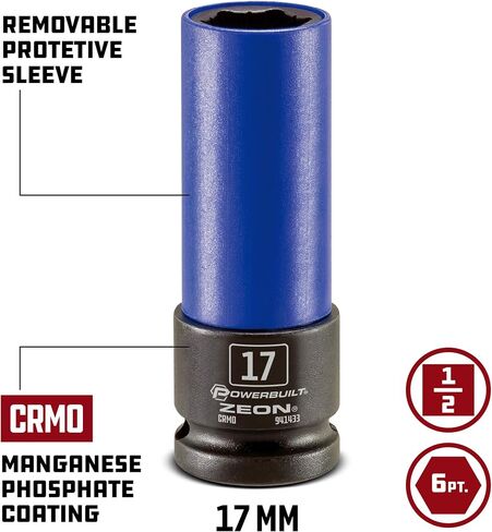 Powerbuilt 13/16 in. Zeon Lug Nut Socket Set for Damaged Lug Nuts - 941431M in Saudi Arabia