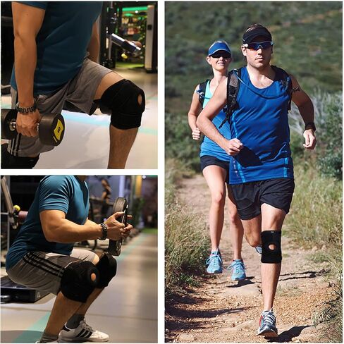 DOUFURT Knee Brace with Side Stabilizers for Meniscus Tear Knee Pain ACL MCL Injury Recovery Adjustable Knee Support Men and Women in Saudi Arabia