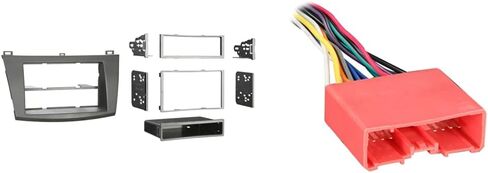 METRA 99-7514B Single أو Double DIN DAGH KIT لعام 2010 MAZDA 3 ، MAINE Matte Black لمطابقة DASH (أسود) in Kuwait