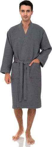 TowelSelections Men’s Waffle Bathrobe Lightweight Spa Kimono Bath Robe in Saudi Arabia
