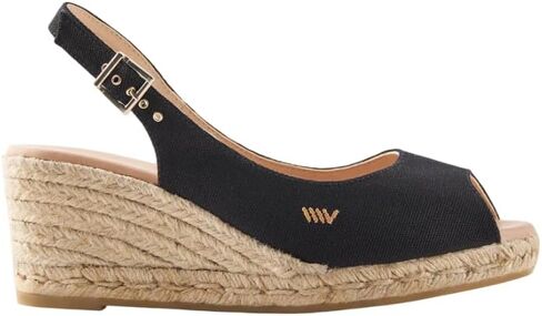 VISCATA Gavina Canvas Slingback Wedge with Ankle Strap Handmade 2 ½" Heel Women's Sandals with Breathable Organic Cotton Canvas and 100% Natural Jute Midsole for all Casual Occasions in Saudi Arabia