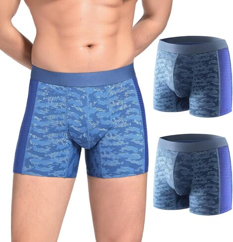 Incontinence Underwear for Men Washable Mens Incontinence Underwear for Bladder Leakage 80ML Breathable Reusable Leak Proof Underwear for Men Incontinence Boxer Briefs 2 PACK, Small in Kuwait