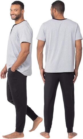 Pajamagram Mens خفيفة الوزن السراويل السراويل Pants Pajama - 100 ٪ مجموعات القطن PJ in Kuwait
