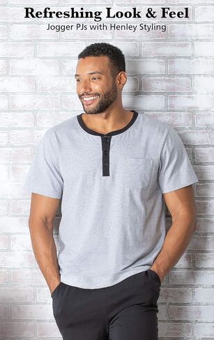 Pajamagram Mens خفيفة الوزن السراويل السراويل Pants Pajama - 100 ٪ مجموعات القطن PJ in Kuwait