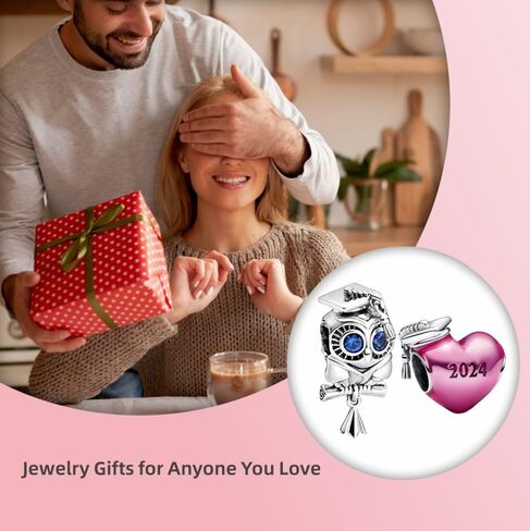 2025 Graduation Cap Charms Owls Bead Compatible for Bracelets Heart Jewellery for Women in Saudi Arabia
