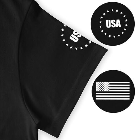 4th of July Shirts Men:USA American Flag Patriotic Independence Day Higher Quality Short Sleeve T-Shirt in Saudi Arabia