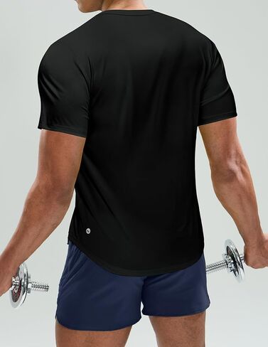 MIER Men's Workout T Shirts Dry Fit Short Sleeve Athletic Gym Running Lightweight Performance Tee Tops, Polyester, UPF 50+ in Saudi Arabia