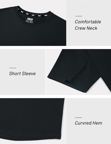 MIER Men's Workout T Shirts Dry Fit Short Sleeve Athletic Gym Running Lightweight Performance Tee Tops, Polyester, UPF 50+ in Saudi Arabia