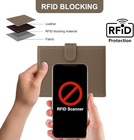 DOB SECHS RFID Passport Holder Wallet for Travel Women Slim Leather Passport Cover Wallet with Card Holders SIM Slots, Zippered Coin Pocket, Small Travel Accessories Organizer Pouch Bag, Red in Kuwait