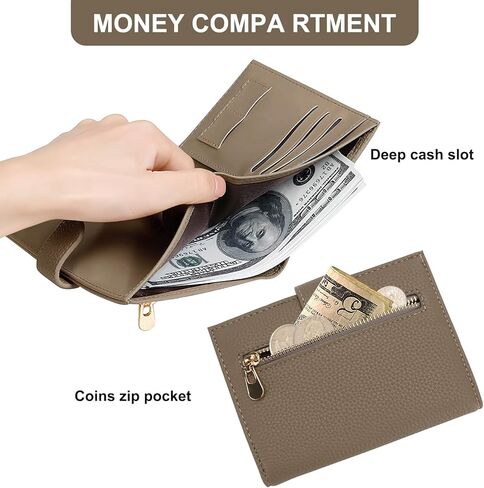 DOB SECHS RFID Passport Holder Wallet for Travel Women Slim Leather Passport Cover Wallet with Card Holders SIM Slots, Zippered Coin Pocket, Small Travel Accessories Organizer Pouch Bag, Red in Kuwait