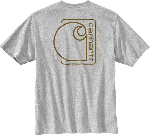 Carhartt Men's Relaxed Fit Lightweight Short-Sleeve Pocket C Graphic T-Shirt in Saudi Arabia