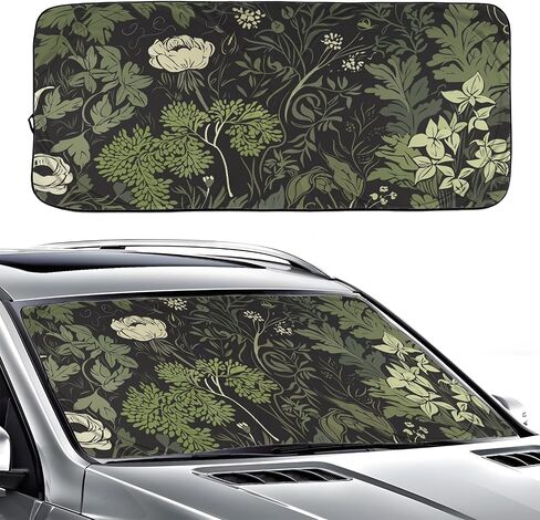 Army Dark Camo Foldable Windshield Sunshade – Premium 240T Car Sun Shade UV Protection & Heat Blocker with Easy Installation & Universal Fit,Camo Car Interior Accessories in Saudi Arabia
