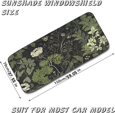 Army Dark Camo Foldable Windshield Sunshade – Premium 240T Car Sun Shade UV Protection & Heat Blocker with Easy Installation & Universal Fit,Camo Car Interior Accessories in Saudi Arabia