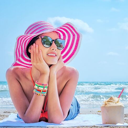فيرليري سوار بذرة سوار هايشي تمتد للمرأة للأساور preppy الصيف سوار ملون شاطئ سيرفر سوار المجوهرات preppy in Kuwait