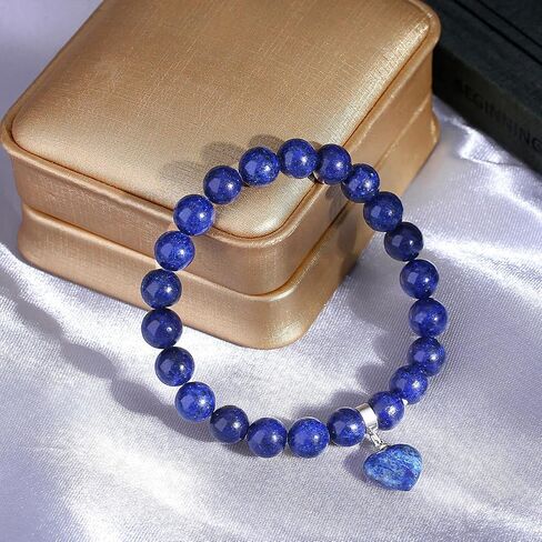 MAIBAOTA Healing Crystal Bracelet for Women, 8 mm Natural Gemstone Beaded Bracelet, Love Heart Bracelet Jewelry Gifts for Birthday Mothers Day Valentine's Day Anniversary in Saudi Arabia