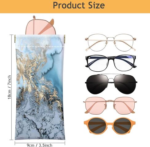 Glasses Case Sunglasses Eyeglass Glasses Case Soft PU Leather Portable Squeezing Glasses Bag for Men Women Girls in Kuwait