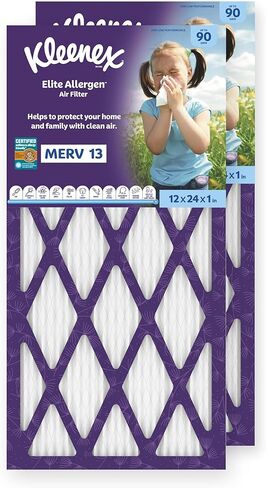 Kleenex Elite Allergen Air Filter 16x25x1 Inches - 13 MERV RATING (2-Pack) in Kuwait