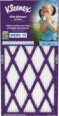 Kleenex Elite Allergen Air Filter 16x25x1 Inches - 13 MERV RATING (2-Pack) in Kuwait