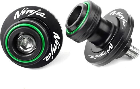 مناسب لـ Kawasaki Ninja 300 Ninja 250 ZX6R ZX10R 1998-2011 ZX12R ZX-4R VULCAN S 650 Z750 S R CNC M10X1.25 SWARDARM SWANDARM SWIDERS SLIDERS REAP READ ARM SLIDERS (Black) in Kuwait