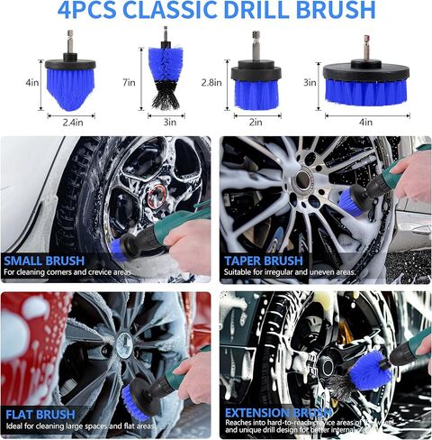 مجموعة تفاصيل السيارة 35pcs ، مرفقات فرشاة الحفر مع مجموعة التفاصيل ومربع الأدوات ، أدوات تنظيف تلقائية حمراء للعجلات ، لوحة القيادة ، النوافذ (B ： 35pcs-R) in Kuwait