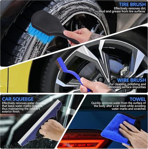 مجموعة تفاصيل السيارة 35pcs ، مرفقات فرشاة الحفر مع مجموعة التفاصيل ومربع الأدوات ، أدوات تنظيف تلقائية حمراء للعجلات ، لوحة القيادة ، النوافذ (B ： 35pcs-R) in Kuwait