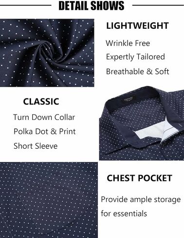 Coofandy Mens Short Sleeve Button أسفل قمصان تجاعيد فستان فستان خالية in Saudi Arabia
