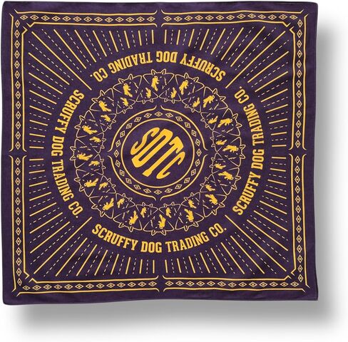 SCRUFFY DOG Novelty Designer Bandana for Men and Women, 22" x 22", 100% Cotton Neckerchief, Unique Dog Designs in Kuwait