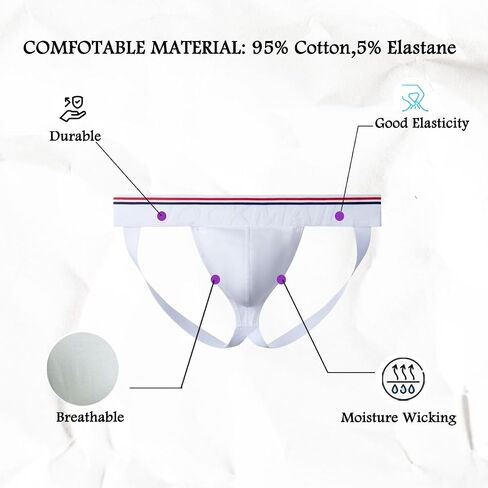 ملخصات jockmail mens jockstrap ملخصات القطن المتجانس الرياضي للملابس الداخلية in Kuwait