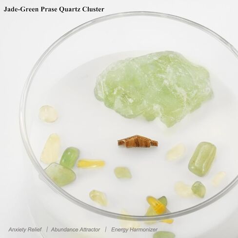 Premium Vanilla Scented Soy Candles with Wood Wick & Healing Crystals Inside, 55-Hour Non-Toxic Aromatherapy Home Scented Candle Gifts for Women, Mom, Birthday, Meditation, Spa (7oz) in Saudi Arabia