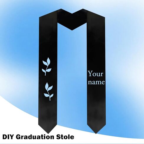 Gvhntk Unisex Plain Graduation Stole Honor Satin Sash Adult Students 60" Long in Saudi Arabia