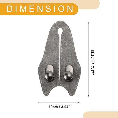 1 PCS Headl Universal Car Seat Head Hook لمعظم السيارات وسيارات الدفع الرباعي ومقعد السيارة منظمة السنانير المنظمات القوية من الجلد المصنوع من الجلد الأسود 7.17 "x3.94" in Kuwait