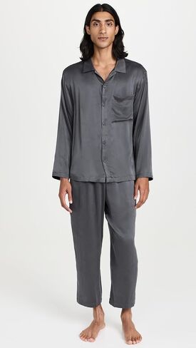 Lunya Men's Washable Silk Pajamas for Men - Men's Sleepwear - Multiple Color Options - Size S-XXL in Kuwait
