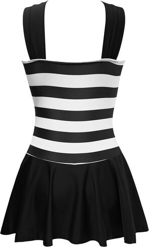 AONTUS Plus Size Contrast Color Swimsuits Tummy Control Boy Shorts for Women with Quick-Dry V-Neck in Saudi Arabia
