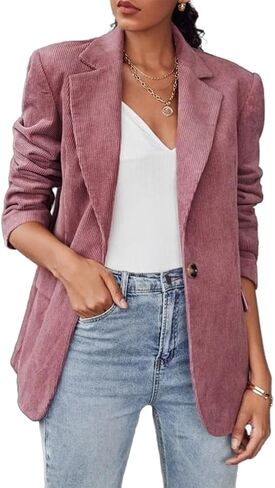 IDEALSANXUN Womens Corduroy Blazer Fall Winter Casual Blazer Dressy Suit Jackets in Saudi Arabia