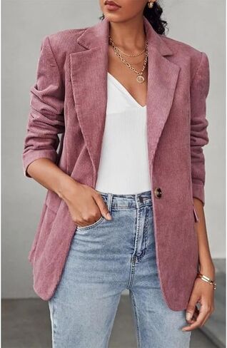 IDEALSANXUN Womens Corduroy Blazer Fall Winter Casual Blazer Dressy Suit Jackets in Saudi Arabia