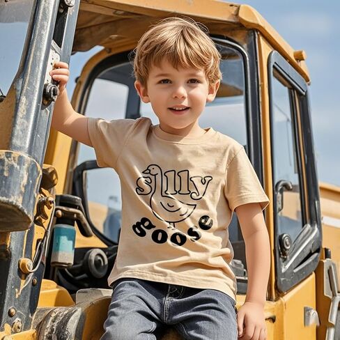 أطفال قصير الأكمام تيز الطول الطفولة تي شيرت بويز الفتيات دينو حفارة سخيفة أوزة زهرة الفتاة الكاميرا قمم 2-7 سنوات in Kuwait