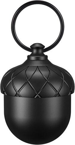 Aufew Small Pill Case, Keychain Pill Holder with Cute & Moisture-Proof Design, Durable Aluminum Single Pill Box for Daily, Travel Use - Acorn-Shaped in Saudi Arabia