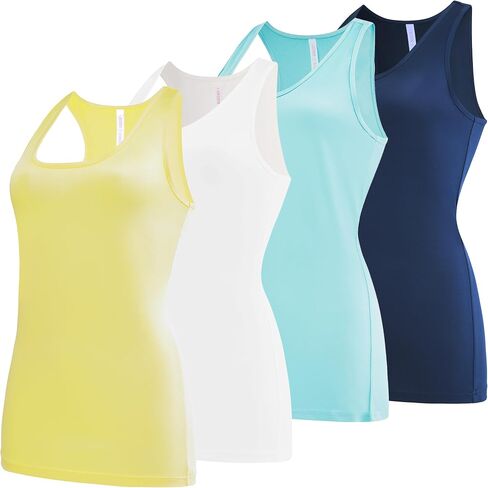 فائق الأداء Womens Athletic Orching Tank Tops 4 Pack Women's Running قمصان غير رسمية لدبابات الصالة الرياضية in Kuwait