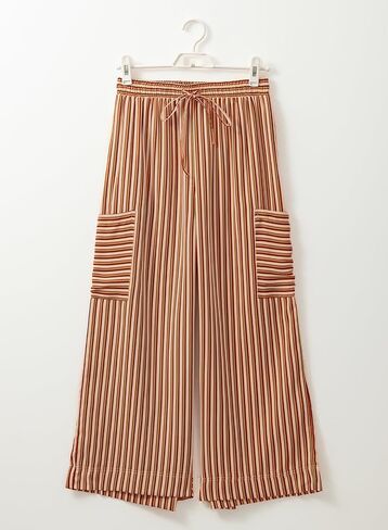 EVALESS Women Palazzo Pants Summer Casual Wide Leg High Waist Lounge Flowy Beach Striped Trousers Travel Vacation Outfits in Saudi Arabia