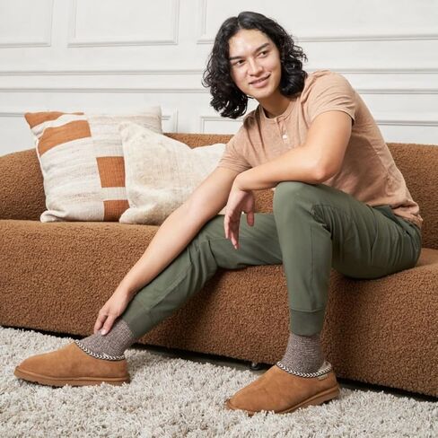 BEARPAW Men's Beau Slipper | Men's Slipper | Men's Shoe | Comfortable & Lightweight | Multiple Colors & Sizes in Kuwait