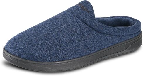 isotoner Men's Heathered Knit Brady Clog Slipper, Memory Foam, Enhanced Heel Cushion, Indoor/Outdoor Outsole in Kuwait