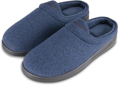isotoner Men's Heathered Knit Brady Clog Slipper, Memory Foam, Enhanced Heel Cushion, Indoor/Outdoor Outsole in Kuwait