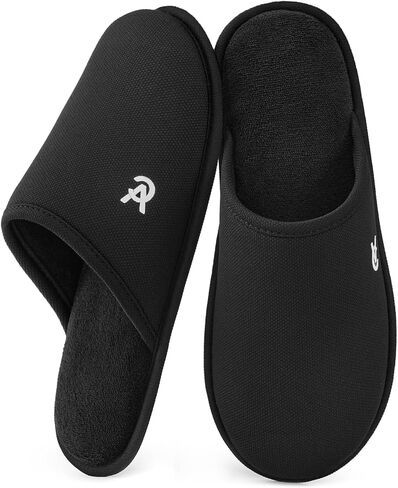 VeraCosy Mens Knitted Scottish Slippers with Soft Memory Foam Non Slip Indoor Rubber Sole in Kuwait
