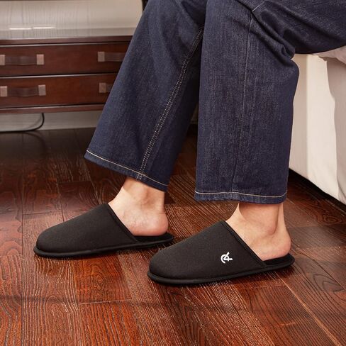 VeraCosy Mens Knitted Scottish Slippers with Soft Memory Foam Non Slip Indoor Rubber Sole in Kuwait