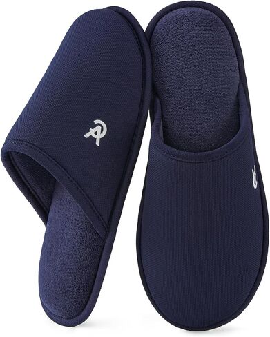 VeraCosy Mens Knitted Scottish Slippers with Soft Memory Foam Non Slip Indoor Rubber Sole in Kuwait